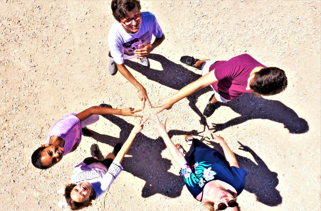 Children playing in the AIS school grounds